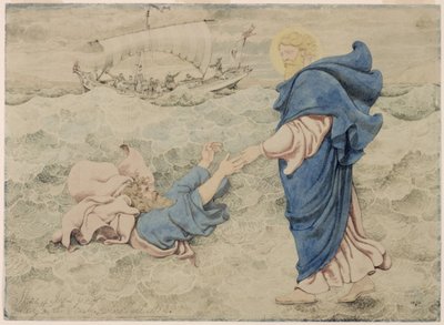Sketch of Christ Walking on Water by Richard Dadd